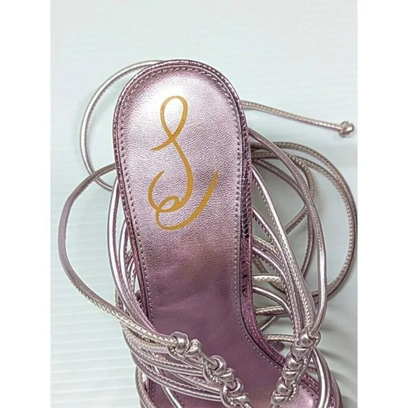 Sam Edelman Women's Lylah Strappy Heel Sandals Lilac Metallic Size 8.5 MSRP $160 - Picture 6 of 11